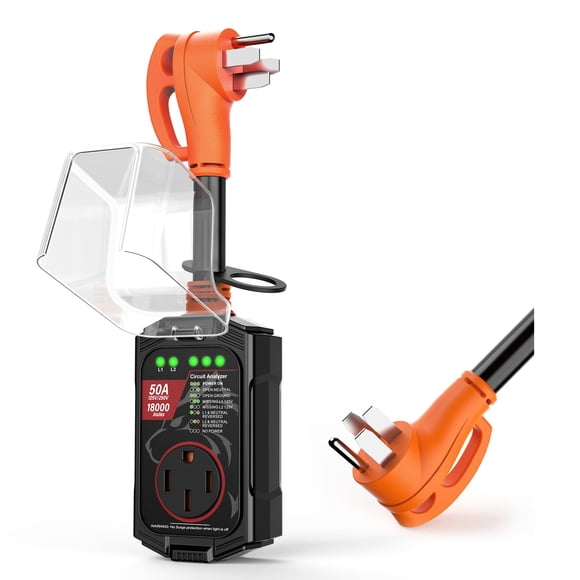 Protector contra sobretensiones para vehículos recreativos Vehiker 18000 julios, 50 A, resistente al