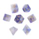 thumbnail image 5 of 7 Unids / Set Dados Numerales Multilaterales Para DND RPG Juego De Rol Casino Juguetes Props Azul Blanco, 5 of 5