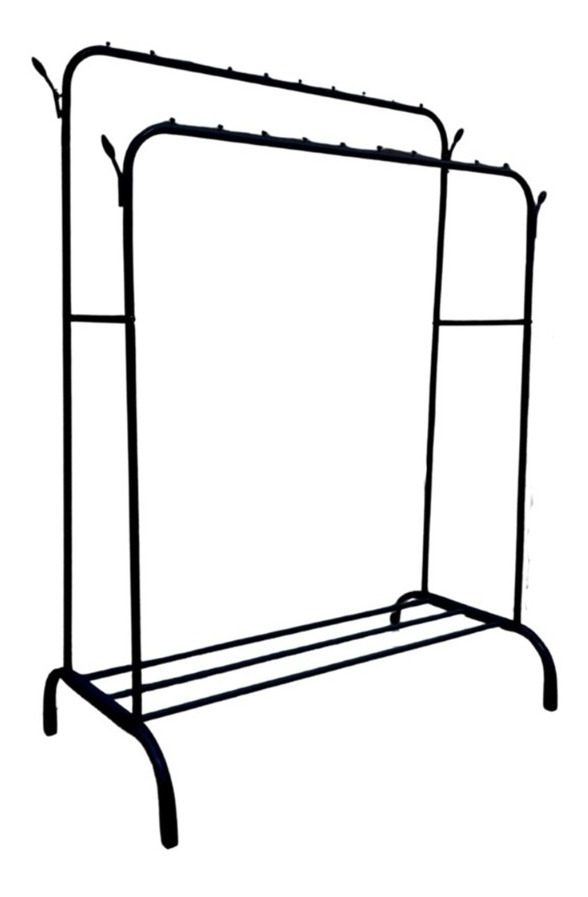 Genérico - Perchero Metalico Doble Closet Exhibicion Organizador Hogar