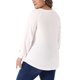 thumbnail image 3 of Agnes Orinda Conjuntos de Halloween para Mujeres Tallas Grandes Tops de Punto Acanalado Cuello Redondo Manga Larga Blusas Informales con Decoración de Botones 3X Rosa Claro, 3 of 5