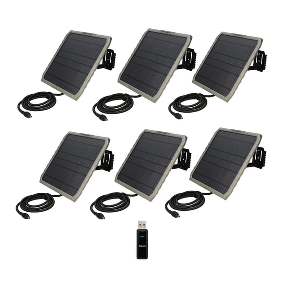 Panel solar Stealth Cam FieldMAX EX de 10 pulgadas (paquete de 6) con lector