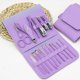 thumbnail image 2 of Namzi Juego de Cortaúñas, 1 Juego de 16 Herramientas de Cuidado de Uñas de Acero Inoxidable, Emparejado con Empaque de Cuero, Adecuado para Uñas Gruesas, Morado, 2 of 4