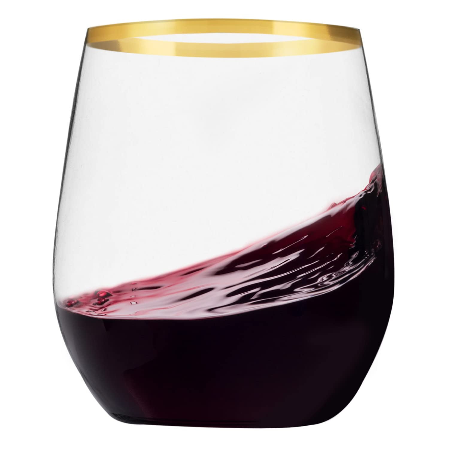 Copas De Vino De Plástico Sin Tallo Munfix, 12 Oz (350 Ml), Paquete De 48