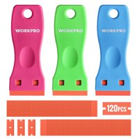 Espátula De Afeitar De Plástico Workpro Con 120 Cuchillas