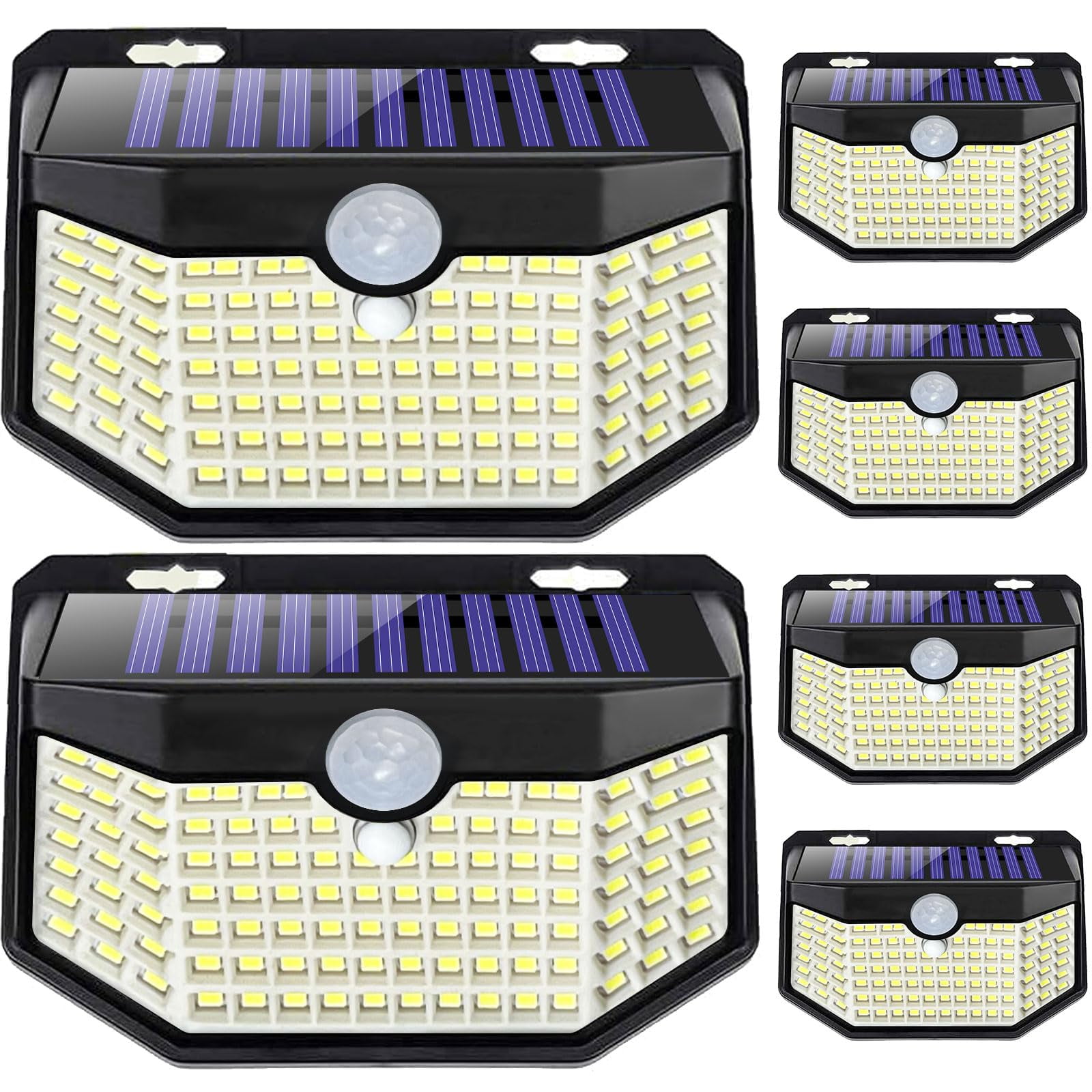 Luces Solares De Pared Para Exterior Hmcity 120 Led Con Sensor De Movimiento Ip65