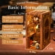 thumbnail image 3 of Kit Book Nook Kit, bonitos sujetalibros con forma de rompecabezas de madera con luces LED, 3 of 3