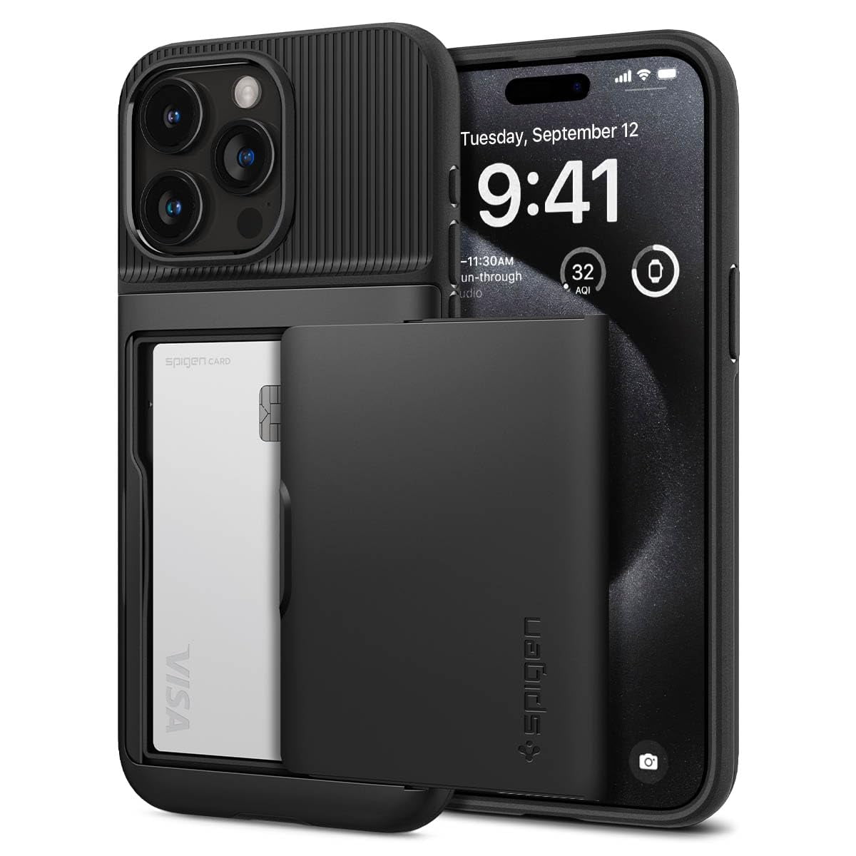 Funda Para Celular Spigen Slim Armor Cs Para Iphone 15 Pro Negra