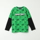 thumbnail image 1 of Polera Manga Larga Niño Creepers Faces Verde Minecraft, 1 of 4