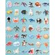 thumbnail image 5 of Pegatinas ViKiVi 100 uds Tema Submarino de Animales Marinos, 5 of 6