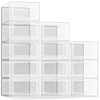 Caja Organizadora De Zapatos See Spring Grande Paquete De 12 Plástico Transparente