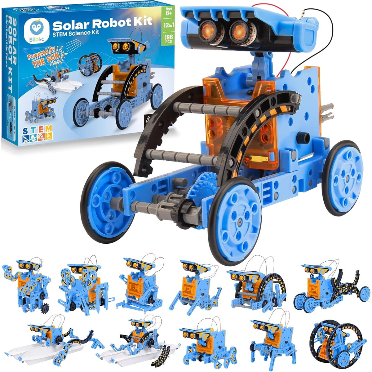 Kit Robot Solar Sillbird 12 Modelos Stem Para Niños 8+