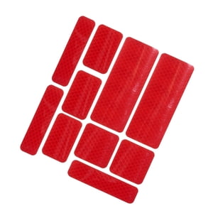 Ioensy - Pegatinas Reflectantes De Seguridad Cinta Adhesiva Para Superficies Duras De Bicicletas Rojo