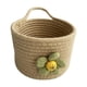 thumbnail image 1 of Canasto Redonda Arreglo Floral Con Asa Para Dormitorio Fiesta Interior Exterior Caqui, 1 of 3