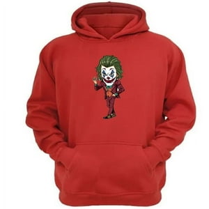 Genérico - Polerón Canguro The Joker Rojo Talla L Unisex