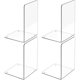 thumbnail image 1 of Acrylic Bookends 4 Pcs, Clear Book Ends for Shelves, Bookend, 1 of 3