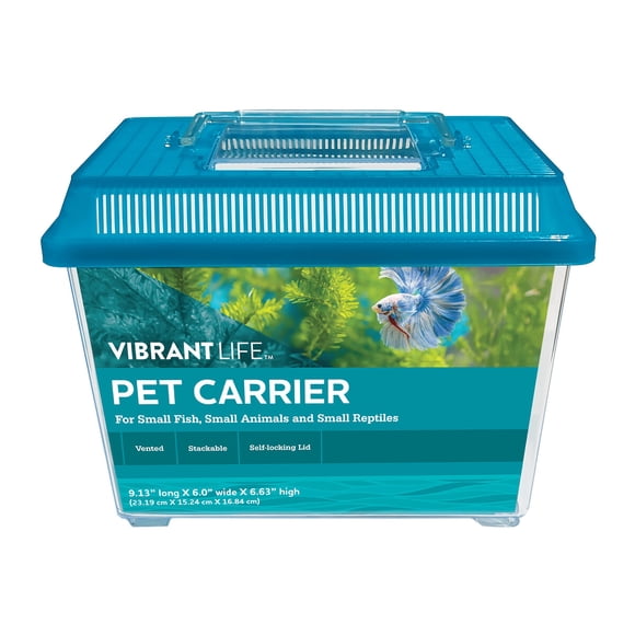 Transportadora Vibrant Life Mascotas Pequeñas Plástico Azul 23x15x17cm