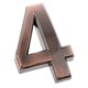 thumbnail image 4 of Se?al De Número De Puerta Autoadhesiva De Plástico De Cobre Número De Dígito Numérico Pegajoso 4, 4 of 5