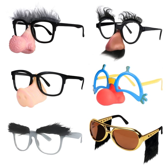 Gafas novedosas con diseño de payaso Ocean Line, 6 unidades