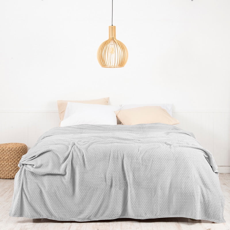 Mashini - Frazada Coral Embossed 2 P Gris