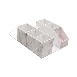 Ioensy - Organizador De Extensiones De Pestañas, Organizador De Maquillaje Para Accesorios Para El Cabello, Herramienta De Injerto De Mármol