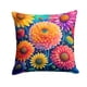thumbnail image 1 of Almohada Decorativa Con Crisantemos Coloridos, 1 of 6