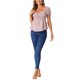 thumbnail image 2 of INSPIRE CHIC Blusa Floral para Mujer de Regreso a Clases Cuello Corazón Manga Corta Abullonada Top Peplum Fruncido Rosa L, 2 of 6
