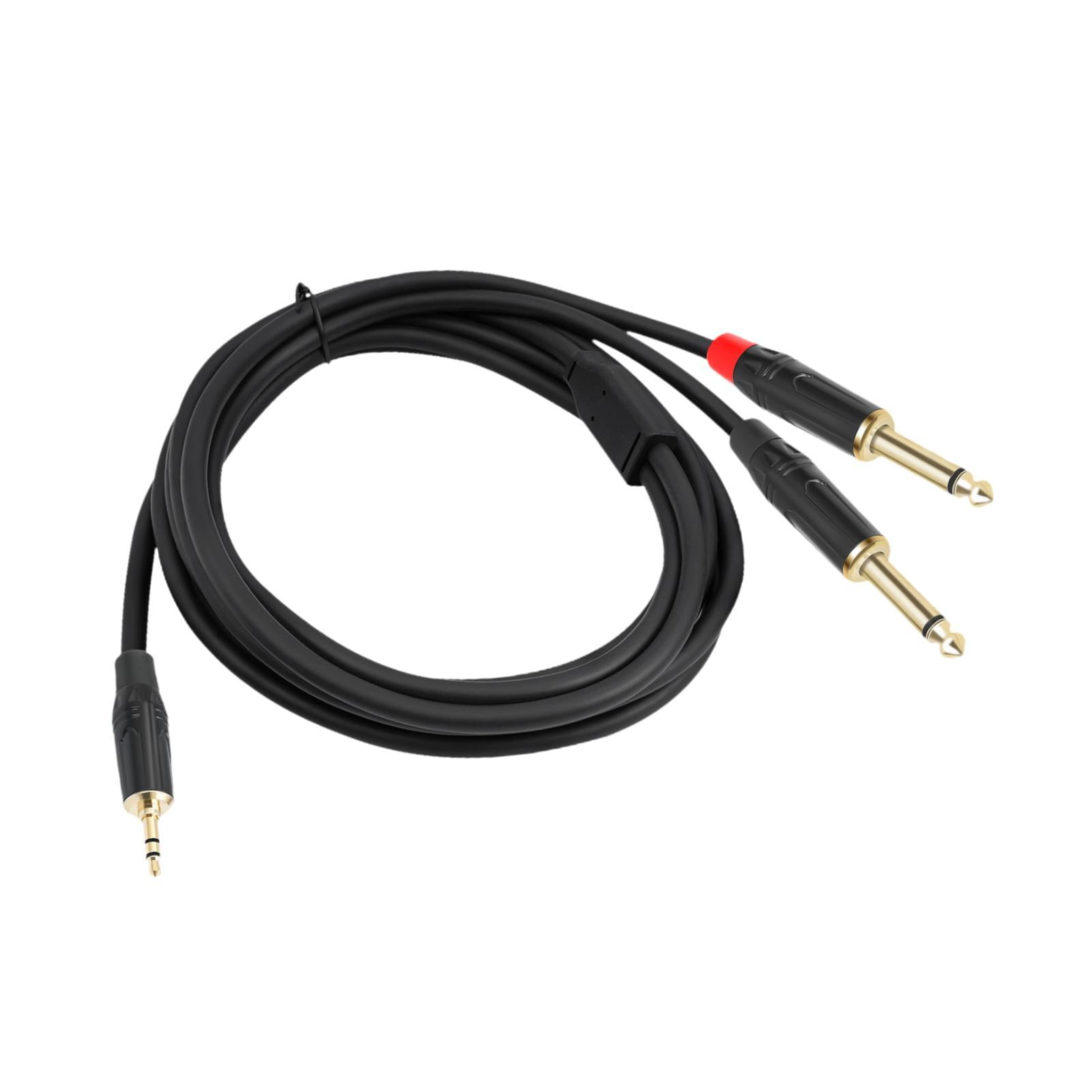 Magideal - 3.5 Mm A 6.35 Mm 1/4 Y Splitter Cable Audio Cable Cable Estereo Y Splitter Cable Adaptador Estereo Para El Teléfono De La Computadora Portátil , 200cm 200 Cm