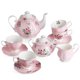 thumbnail image 1 of Juego de té Brew To A Tea de 13 piezas en rosa pastel floral, 1 of 6