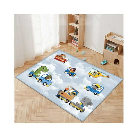 Alfombra Infantil Estampada 80x120 cm Transportes