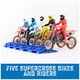 thumbnail image 3 of Toy Motorcycles Supercross a escala 1:24 moldeado a presión con Rider, paquete de 5, 3 of 9