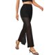thumbnail image 4 of INSPIRE CHIC Pantalones de Malla Transparente para Mujer de Cintura Alta Elegantes Acampanados Sexy Góticos Largos XS Negro, 4 of 6