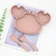 thumbnail image 1 of Baby Silicone Plate With Suction Cup, Suitable For Baby, Baby Spoon And Fork Set Suitable For Children, Baby Tableware, Children's Plate - Crab, 1 of 4