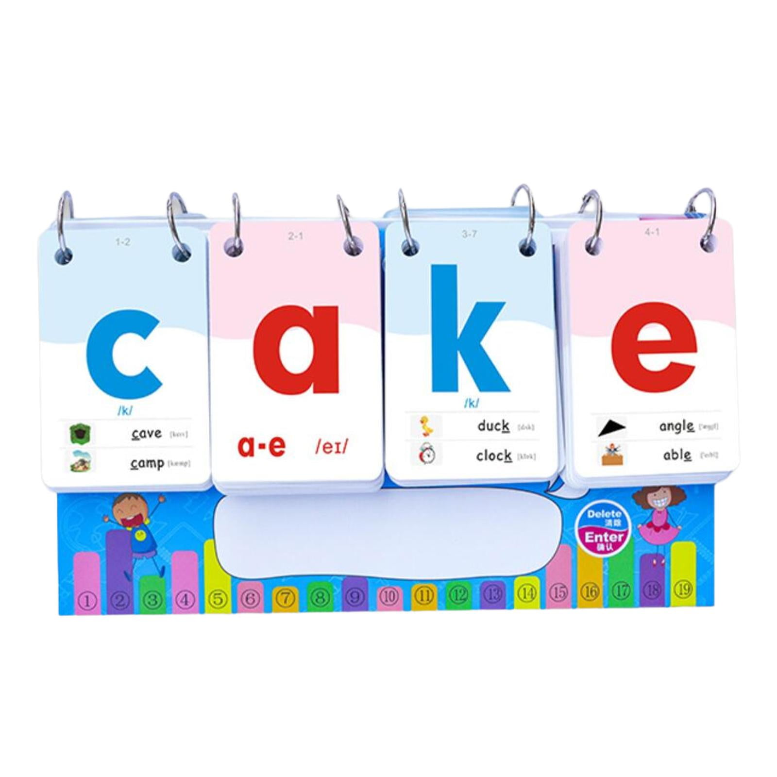 Magideal - Fonética Para Niños Pequeños Alfabeto Flashcards Juegos De Ortografía Inglés Fonética Tarjeta Calendario De Escritorio Para Niños Niñas Niños 3 4 5 6 , 4 Ortografía