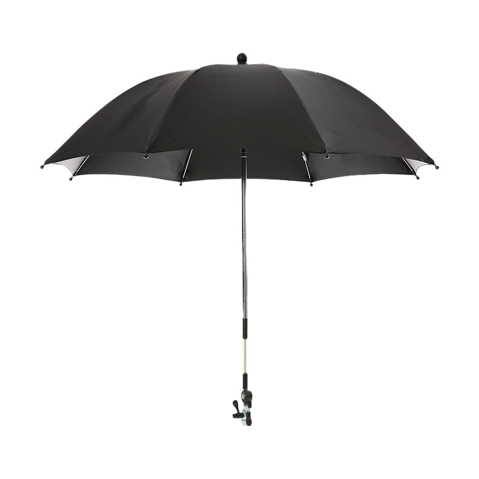 Magideal - Para Cochecito De Bebé Con Abrazadera, Sombrilla Para Cochecito De Bebé, Sombrilla, Dosel, Protección Solar, Sombrilla Para Bebé Para Viajes Negro