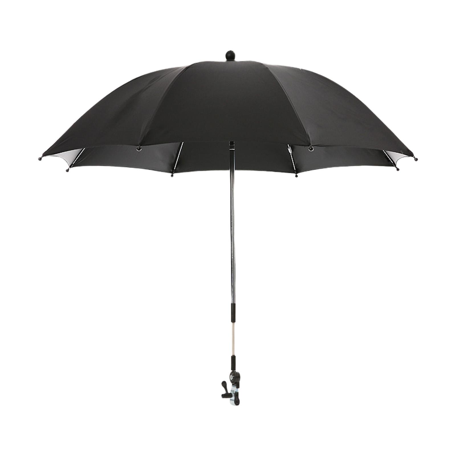 Magideal - Para Cochecito De Bebé Con Abrazadera, Sombrilla Para Cochecito De Bebé, Sombrilla, Dosel, Protección Solar, Sombrilla Para Bebé Para Viajes Negro