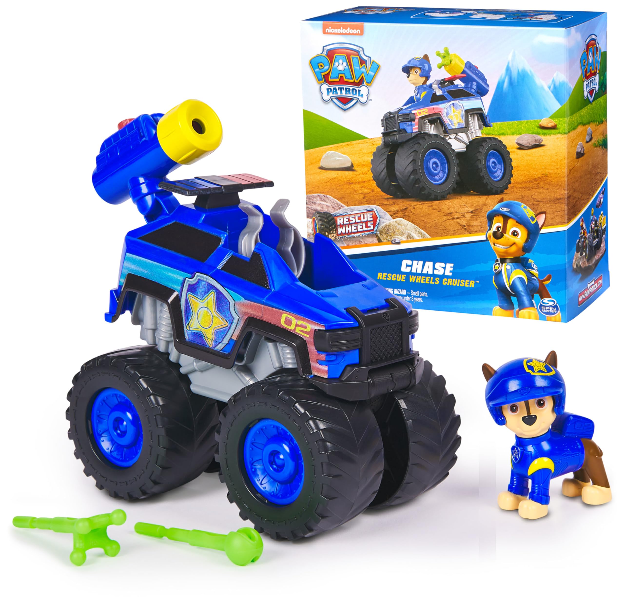 Camión De Juguete Paw Patrol Rescue Wheels Chase'S Cruiser Con Figura