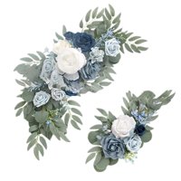 Magideal - Corona De Flores Con Arco De Boda De Rosas, Guirnalda Floral Artificial Decorativa Con Hojas Verdes Para La Decoración Del Hogar De La Boda De La Pare , Opción 5K