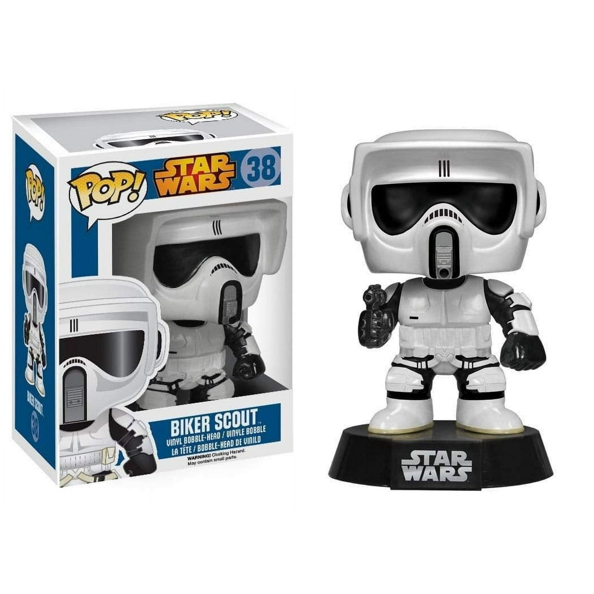 Figura Funko Pop Star Wars Bikerscout 35 Vinilo Con Funda Protector