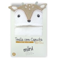 Mini Me - Toalla Premium Para Bebé Blanco (Venado)