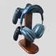 thumbnail image 3 of 2IN1 Soporte de auriculares de madera maciza de nogal con base estable Soporte multifuncional para auriculares Gamepad-Marrón oscuro, 3 of 7