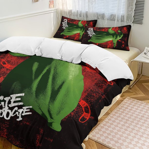 Green Monsters The Nightmare Before Christmas Comforter Set Soft 3 Pcs Twin Bedding Sets Thicken for All Season