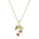 thumbnail image 1 of Collar de Cereza con Circones de Plata 925 enchapado en Oro 18k, 1 of 2