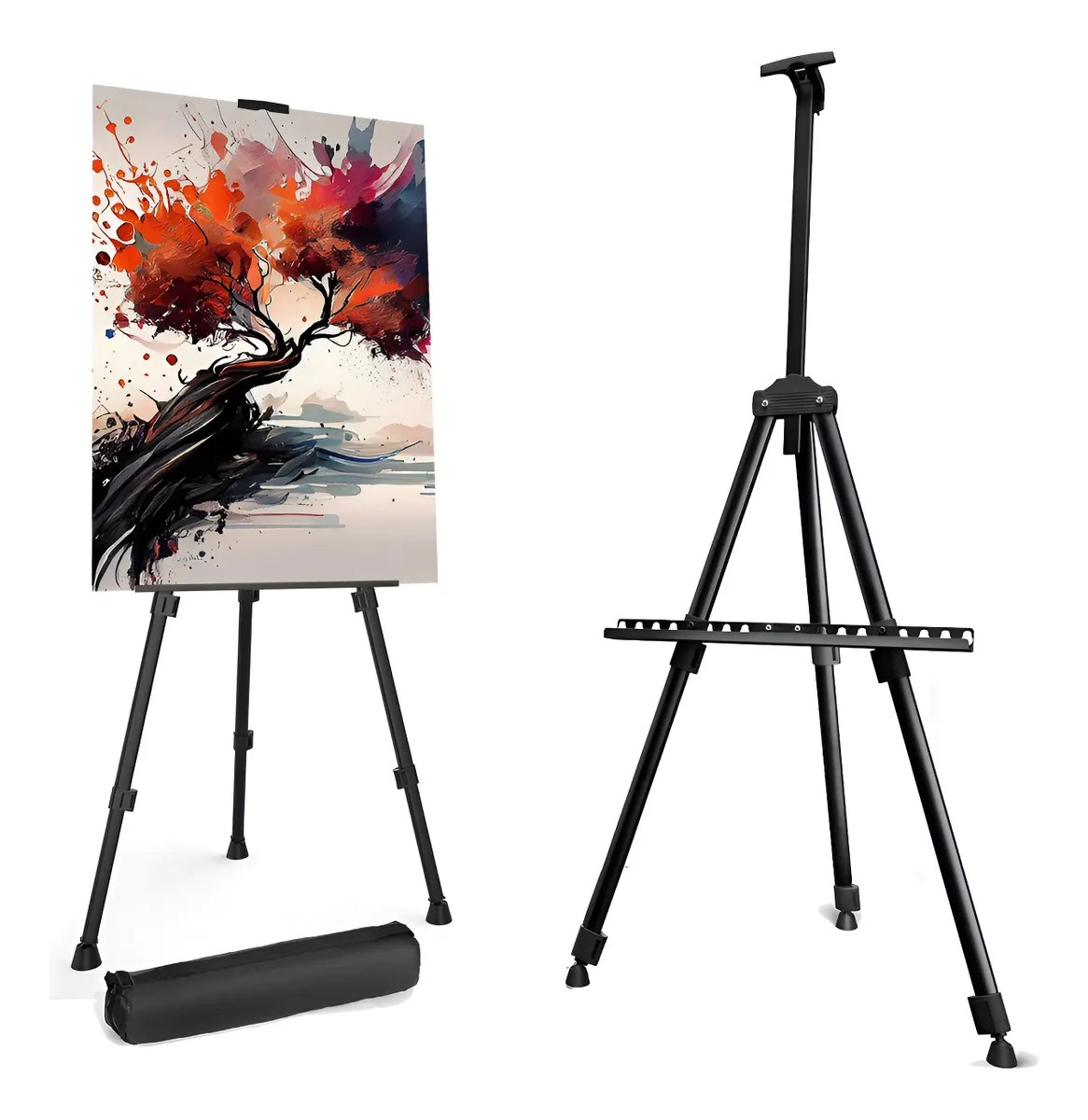 Genérica - Atril Plegable Metálico Ajustable Para Pie Y Sobremesa