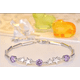 thumbnail image 3 of Pulsera plata 925 estrella circon morado ajustable, 3 of 3