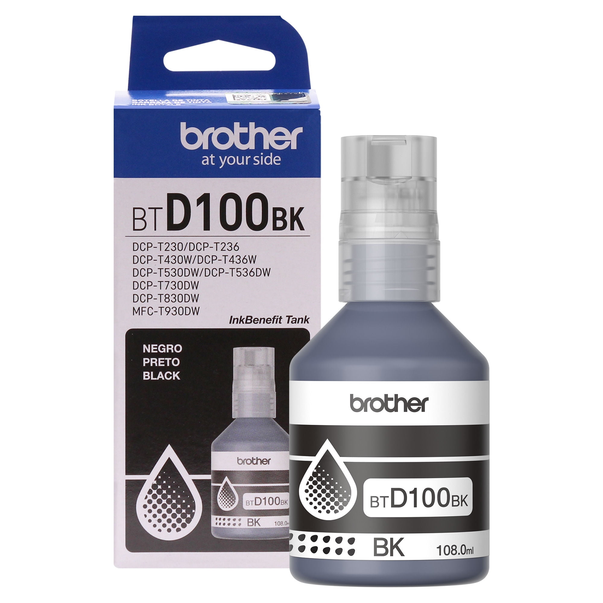 Brother - Botella De Tinta Original Btd100Bk Negro