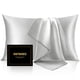 thumbnail image 1 of Fundas De Almohada De Seda Infinixso Tamaño Estándar Paquete De 2 Color Gris Claro, 1 of 9