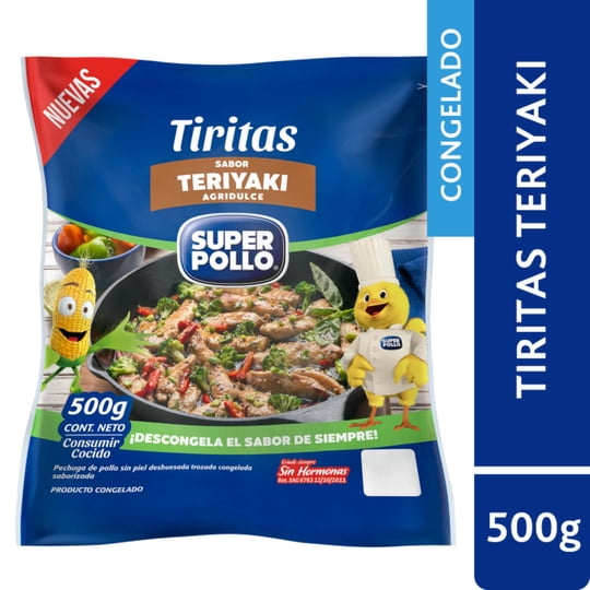 Tiritas De Pechuga Pollo Teriyaki 500 g Super Pollo