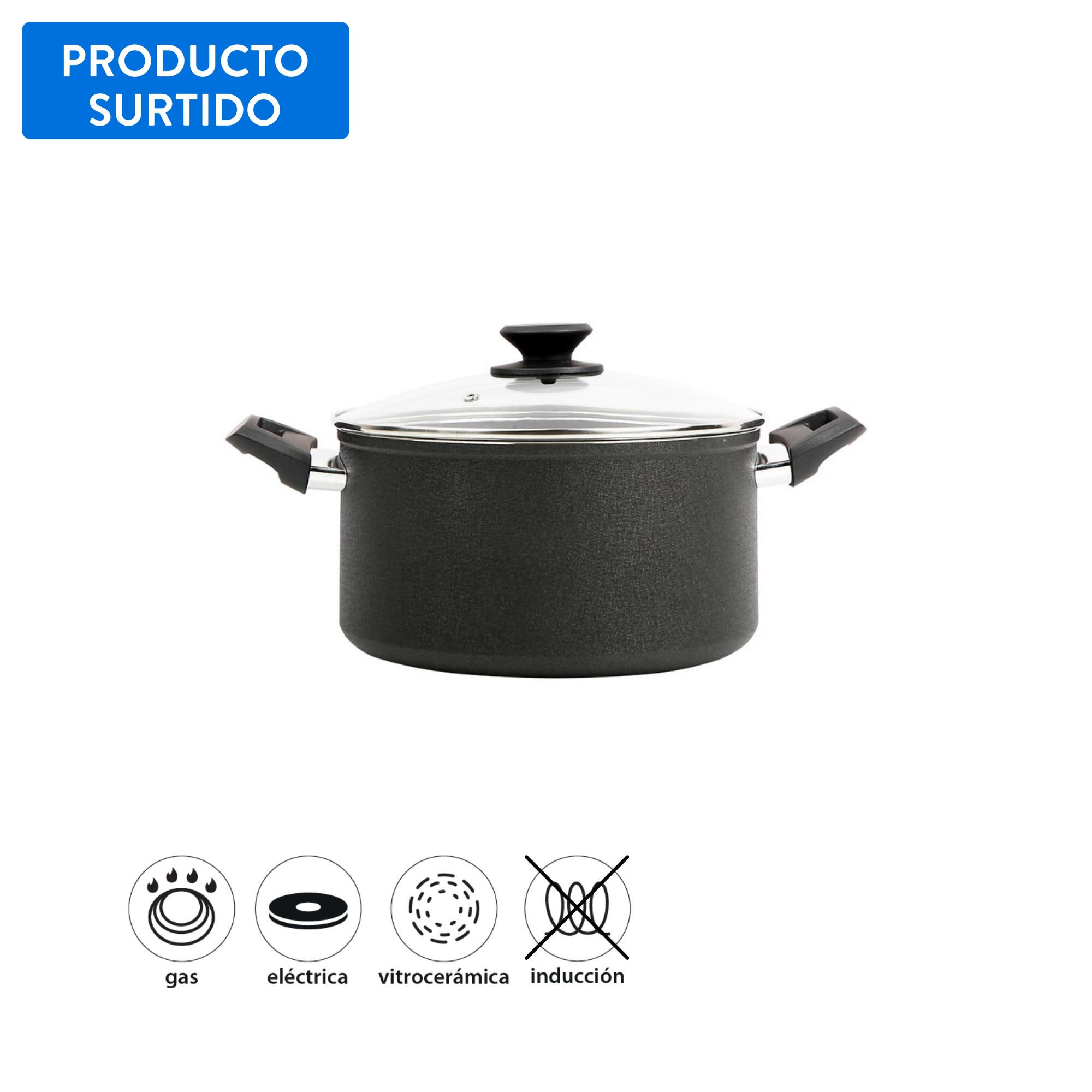 Mainstays - Olla 24Cm (5,6L) Crispy Forjado Antiadherente 1 Piezas