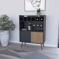 Tuhome - Bar Bajo Funes Eco 2 Puertas Wengue Con 6 Botelleros