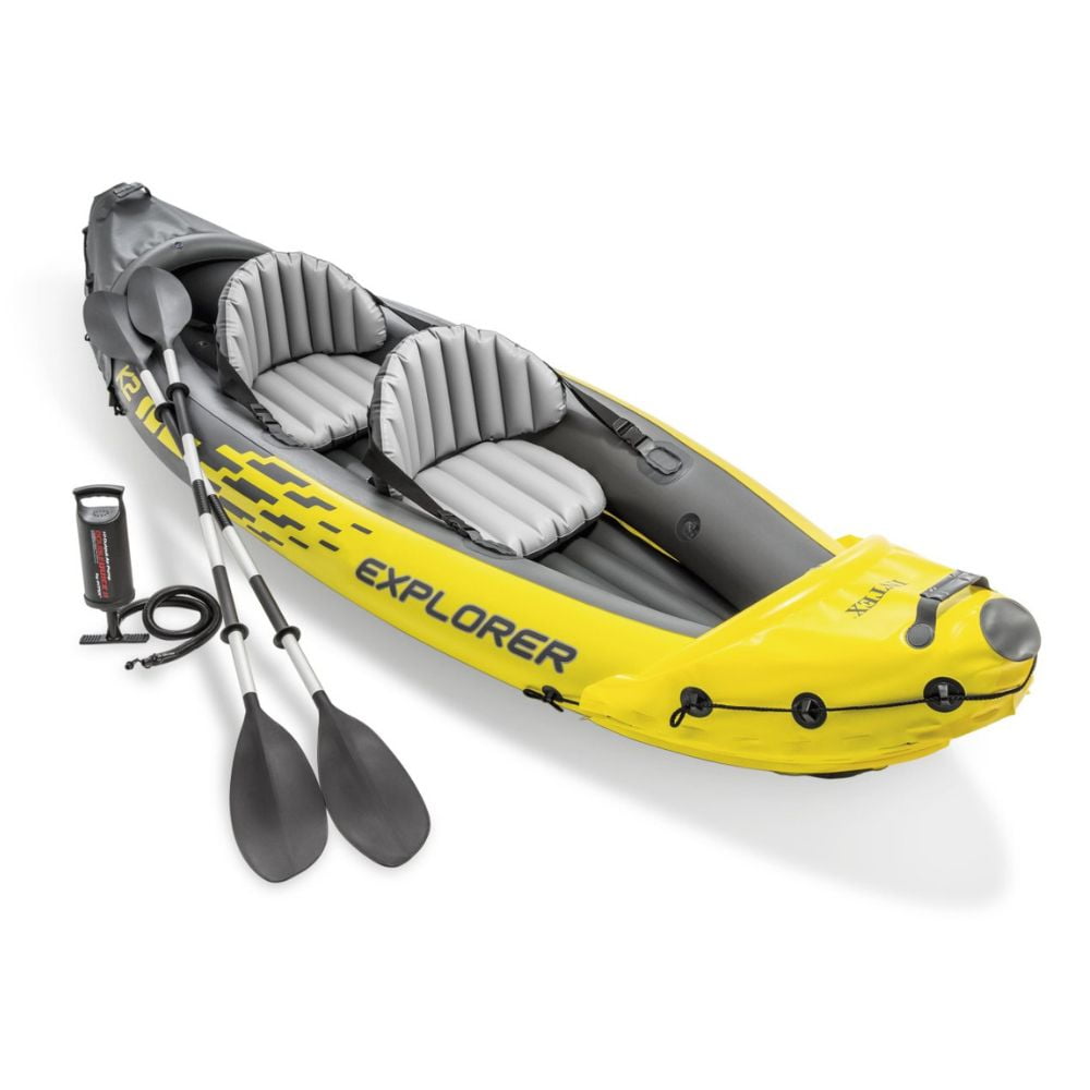 Intex - Kayak Inflable Explorer K2 Set Capacidad 2 Personas
